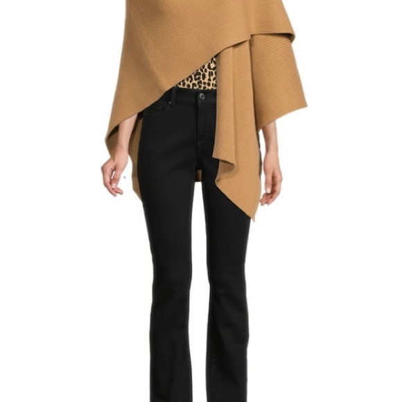 Urban Camel Ribbed Ruana Wrap - Picture 2 of 2